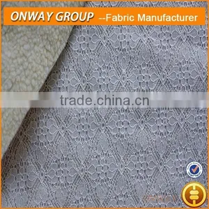 Winter Textile 100% Polyester Solid Fleece Fabric Bonded Lace Fabric Sherpa Bonded Fabric thumbnail-1