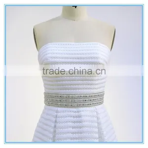 Chaozhou Strapless A-line Trailing Wedding Dress With Beaded thumbnail-2