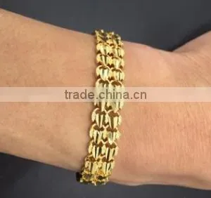 Luxury Gold Plating Love Heart Design Link Chain Bracelets Women Loved Metal Chain Bracelets for Valentine's Gifts 2017 thumbnail-6