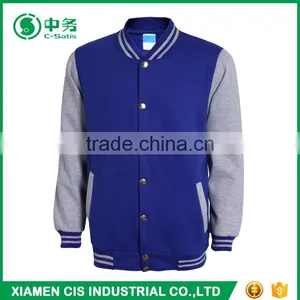 New Product Multi Color Sailor Collar 4XL Plus Size Mens Plain Varsity Jacket thumbnail-3