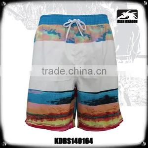 OEM Blue Beach Short Service Digital Printing 4 Way Stretch Board Shorts thumbnail-1