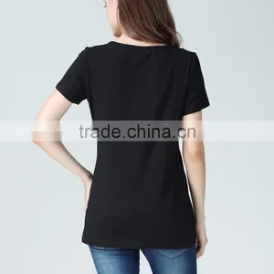 Wild Maternity Tops Scoop Neck Breastfeeding Clothing Normcore Pregnant Mother T-shirts thumbnail-4