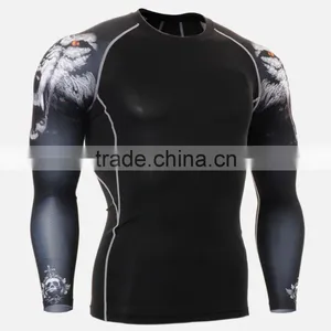Breathable Quick Dry Sublimation Men Compression Shirt thumbnail-1