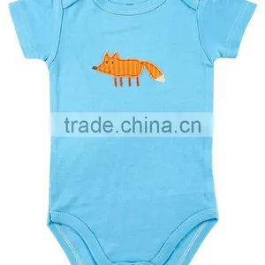 Unisex Applique Bee Summer Wear Short Sleeve Wholesale Pattern Custom Made Infant Cotton Baby Romper thumbnail-6