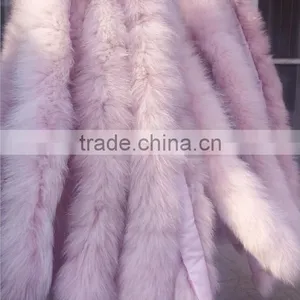 BBG-H-21 Soft/Comfortable/Smooth Silver Fox Fur Trim for Jacket thumbnail-1
