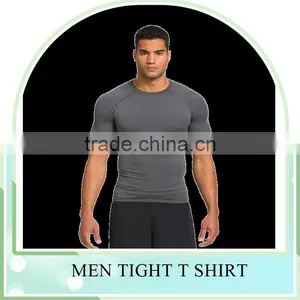 New Fashion 100% Cotton Slim Fit Sport Tee Shirt,Tight Breathable Short Sleeve Shirt for Men , Custom V Neck T-shirt Design thumbnail-3