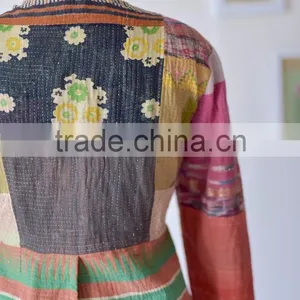 Handmade Kantha Jacket in Vintage Prints ~ Extra Extra Large thumbnail-5