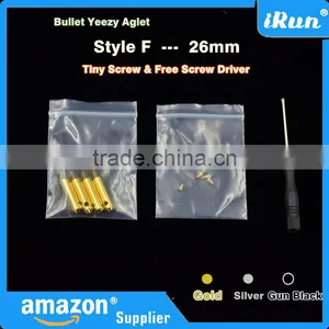 (MOQ:100pcs) Round Metallic Bullet Aglet Shoelaces - High Quality Zinc-alloy ( AZO FREE, NICKEL FREE ) Shoe Lace Bullet Aglets thumbnail-6