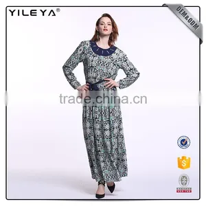 Brazilian Style With Pattern Printing Brazil Casual Dress,wholesale Long Sleeves Maxi Dresses thumbnail-3