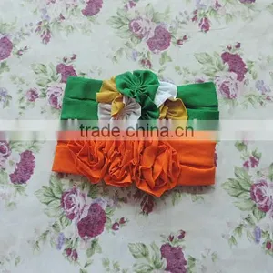 New Arrival Girl Boutique Accessories Cotton Knit Elastic Baby Girls Hair Bands Wholesale Beautiful Children Flower Headbands thumbnail-1
