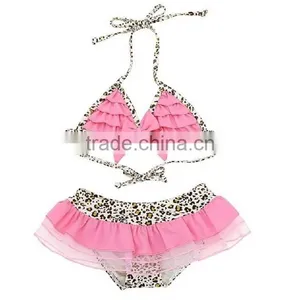 Vest Style Leopard Split Swimsuit Children's Swimwear thumbnail-6