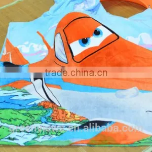 Custom Cartoon Design Pattern Printed Cotton Baby Kids Children Beach Bathroom Hooded Beach Towel thumbnail-2