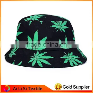 Wholesale Marijuana Leaf Printed Bucket Hat,Wholesale Custom Bucket Hats Bulk, Mens Bucket Hats thumbnail-1