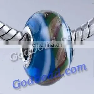 P390 Colourful Glass Bead Wholesale Handmade Murano Lampwork Glass European Beads Fit for Charm Bracelets thumbnail-1