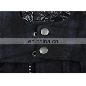 Classic Men Customized Diamond Lined Wool Coats thumbnail-5