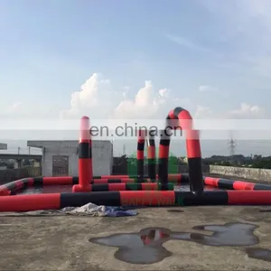 HI Good Quality Durable Pvc Sports Flooring Black and Red Inflatable Zorb Ball Race Track thumbnail-4