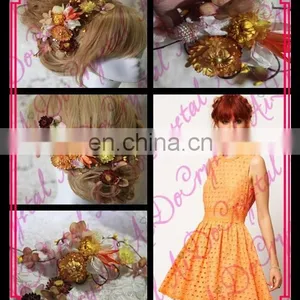 Aidocrystal Wedding Diamond Headpiece,artificial Bridal Hair Flower Accessories for Party thumbnail-1