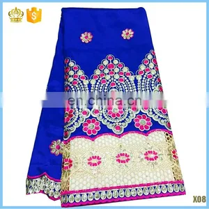 2014 African Wear Beaded Raw Silk George Raw Silk Fabric for Sale No.LG41200489 thumbnail-1