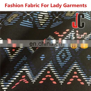 MS2849 Shaoxing 100% Spun Rayon Geometric Designs Print Fabric for Fashion Garment thumbnail-1