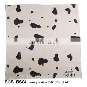 100% Silk Cow Printing Small Handkerchief thumbnail-3