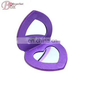 Noble Charming Purple Heart-shape Cosmetic Mirrors thumbnail-1