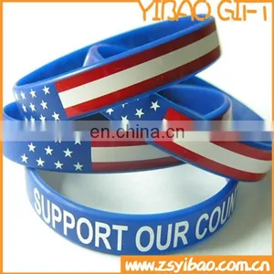 Wholesale Printed Country Flag Silicone Wristband thumbnail-1