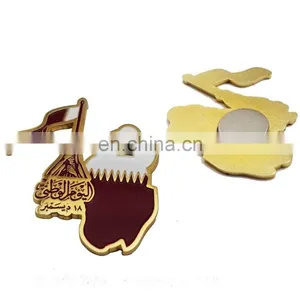 Metal Qatar National Day Gifts Items Qatar Flag Magnetic Pin Badges For National Day thumbnail-1