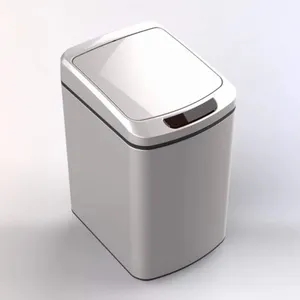 Stainless Steel Automatic Trash Can With Odor Control System Big Lid Opening Sensor Touchless Kitchen Trash Bin thumbnail-2