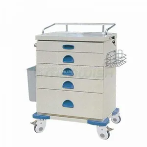 AG-AT020 Five Drawers Electro Coating Storage Trolley Medical Carts With Wheels thumbnail-1