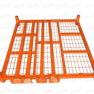 Movable 60X60 Inch Metal PCR Tire Tyre Collapsible Stacking Storage Pallet Rack thumbnail-2