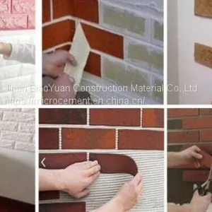 White Sandstone Heat Resistant Mosaic Tile Adhesive For Bathroom / Building thumbnail-3
