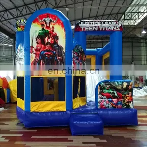 Ice and Snow World Inflatable Jump and Slide Bouncer Castle ,Inflatable Printing Cartoon Bouncer For Commercial thumbnail-5