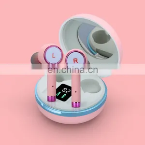 Новые подарки для девушек 2021 года. Бесконтактные миниатюрные беспроводные наушники TWS с автоматической парой по стандарту BT 5.1 для спорта с зеркалом thumbnail-3