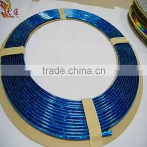 Chrome Glitter Blue 14m Decor Moulding Trim Strip Car Air Vent Sticker Door Edge Scratch Guard Protector Strip Roll New U Style thumbnail-4