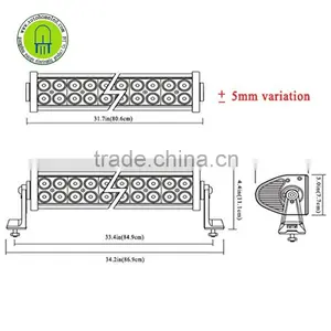 180W LED Work Light Bar 32inch for Jeep Dune Buggy Flood and Spot Combo Beam thumbnail-2