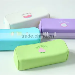 Stock!Silicone Pencil Bag School Office Silicone Pen Cases / Wholesale Colorful Pencil Bag thumbnail-4