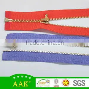 #3 Light Gold Teeth Separating Paint Metal Zipper thumbnail-1