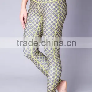 Recycle Polyester Eco Friendly Sublimation Printing Custom Yoga Pants thumbnail-1