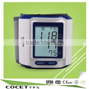 2016 COCET Hot Selling With CE ISO 13485 EMC Certificate Automatic Wrist Watch Digital Blood Pressure Monitor Quality Choice thumbnail-1