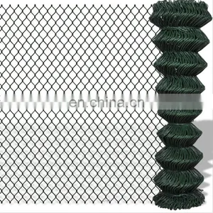 Green PVC Coated Chain Link Wire Mesh Fence thumbnail-1