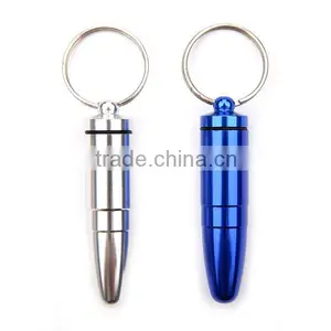 Waterproof Aluminium Alloy Pill Holder Keychain thumbnail-1