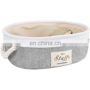 Art Baby Cloth Basket Storage Decorations Office Supplies Gifts Organizer With Two Cotton Rope Handles thumbnail-1