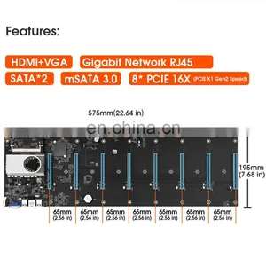 Hot Selling S37 Motherboard Cpu Set 8 Graphics Card Slot Ddr3 Memory Integrated VGA Interface Low Power Motherboard thumbnail-3