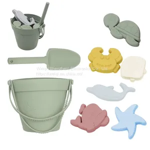 Wholesale Silicone Beach Toys Sets Silicone Bucket Beach Sand Toy For Child thumbnail-2