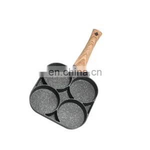 Nonstick 4 Round Holes Egg Pancake Aluminum Skillet Fry Pan thumbnail-1