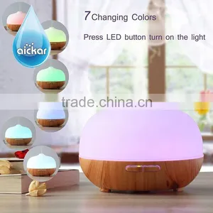 Aromatherapy Diffuser Wood Grain and Grass Cool Mist Ultrasonic Essential Oil Diffuser With LED Light AN-0433 thumbnail-1