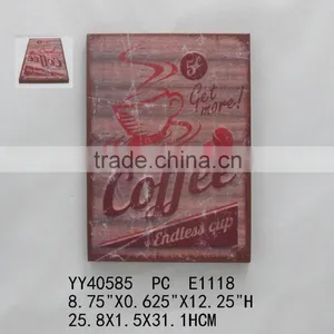 Retro Coffee Custom Print Wall Tin Sign, Tin Coffee Signs thumbnail-1