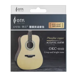 Factory Wholesale Phosphor Bronze Coated Acoustic Guitar Strings Set OKC-010 thumbnail-1