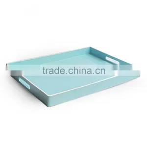 Rectangular Tray With Handle Six Color Wooden Tray thumbnail-1