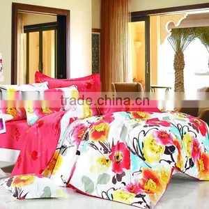 Pigment Print Flower Bedding Cotton Duvet Cover Bed Set thumbnail-1